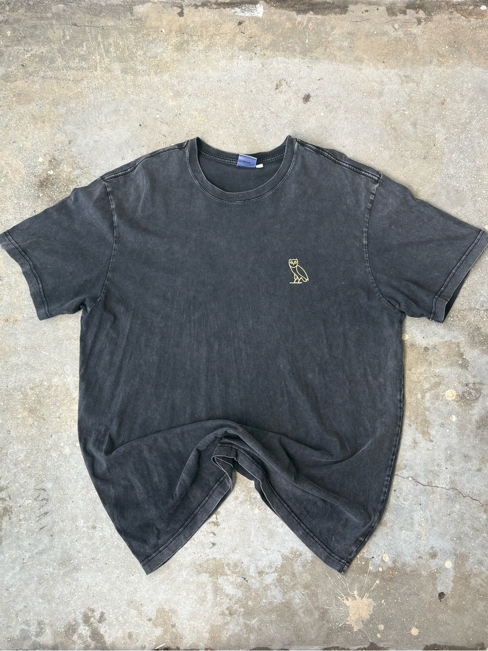 OVO Black T-Shirt with Gold Owl Emblem